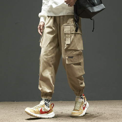 Japanese work pants for men, spring and autumn style, loose ankle design, autumn men's pants, trendy brand pants, for boys, men's casual pants