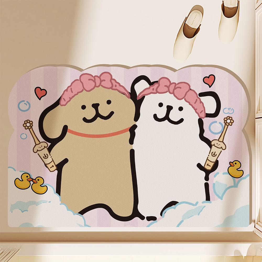 Cojín de suelo de baño inodoro antideslizante absorción de agua barro de diatomeas nueva cocina doméstica puerta de inodoro lavabo cojín de pies