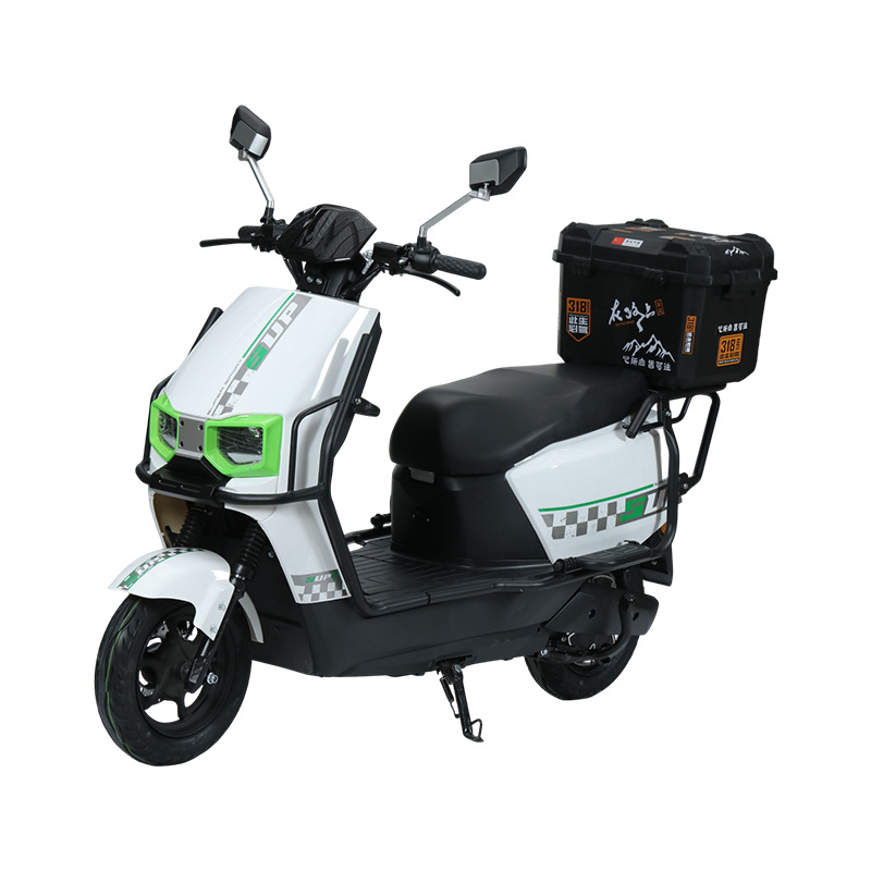 Auto Parts and Accessories, Motuoche Electric Motorcycle - white-with-large-guard-bar-and-tail-box-bare-frame-supports-60-72v-battery