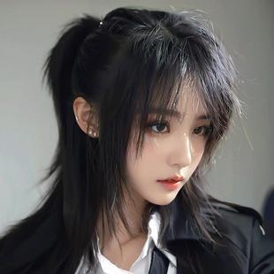Category Ii E-Commerce Japanese Style Men's Wolf Tail Ray Head Wig Braided Full Head Set Daily Wig Drop Shipping