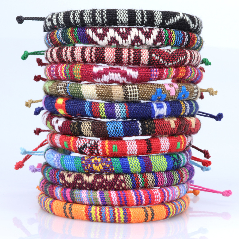 Cross-Border Hot-Selling Bohemian Ethnic Style Hand-Woven Bracelets for Teenagers, Colorful Surf Friendship Bracelets Jewelry Cross-Border Hot-Selling Bohemian Ethnic Style Hand-Woven Bracelets for Teenagers, Colorful Surf Friendship Bracelets Jewelry