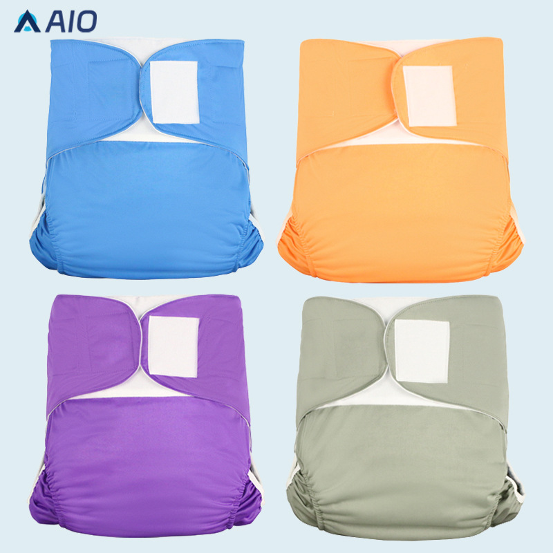 Plus Size Velcro Adult Cloth Diapers for the Elderly, Washable, Waterproof and Leak-Proof Diaper Pants