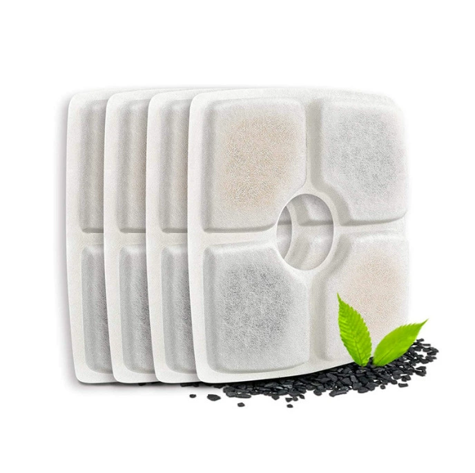 Pet automatic circulation water dispenser filter element accessories cat water drinker filter cotton mesh activated carbon filter element single piece