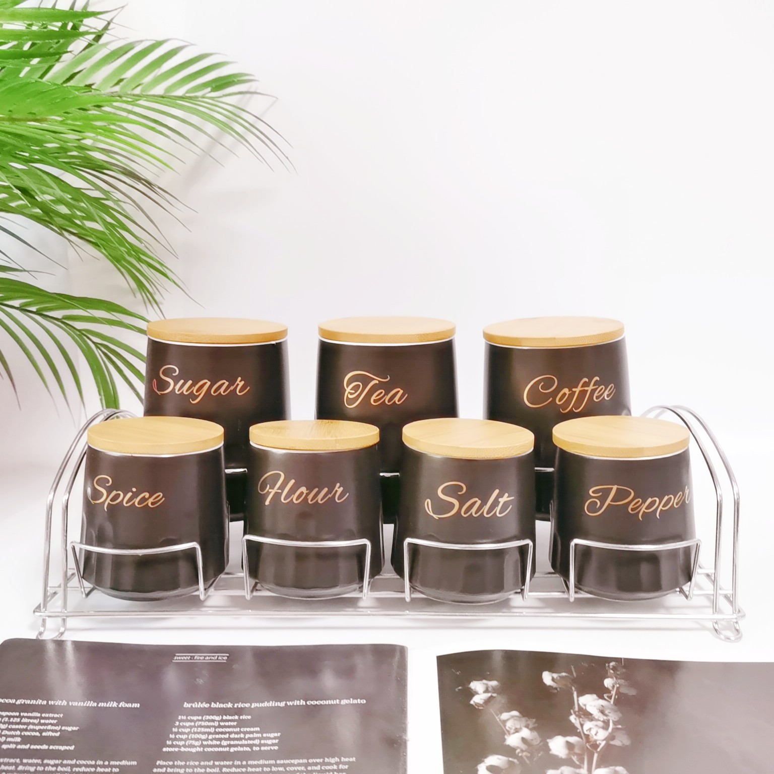 Comercio exterior Exportación cerámica sellado Jar traje cocina almacenamiento Jar condimento Jar café transfronterizo té Jar