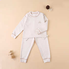 儿童内衣棉加厚宝宝睡衣睡裤透气男女童彩纱抗菌秋衣秋裤套装