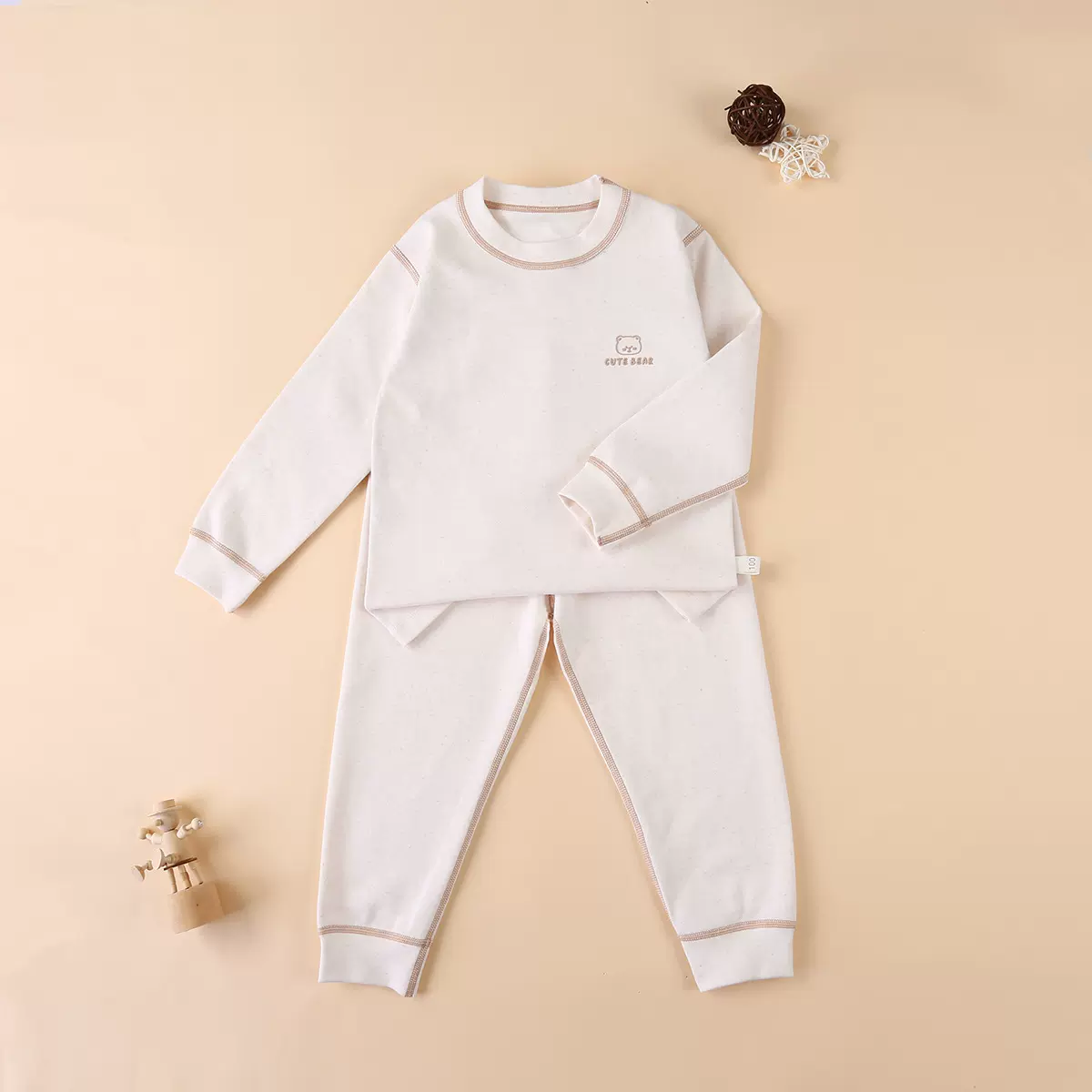 儿童内衣棉加厚宝宝睡衣睡裤透气男女童彩纱抗菌秋衣秋裤套装