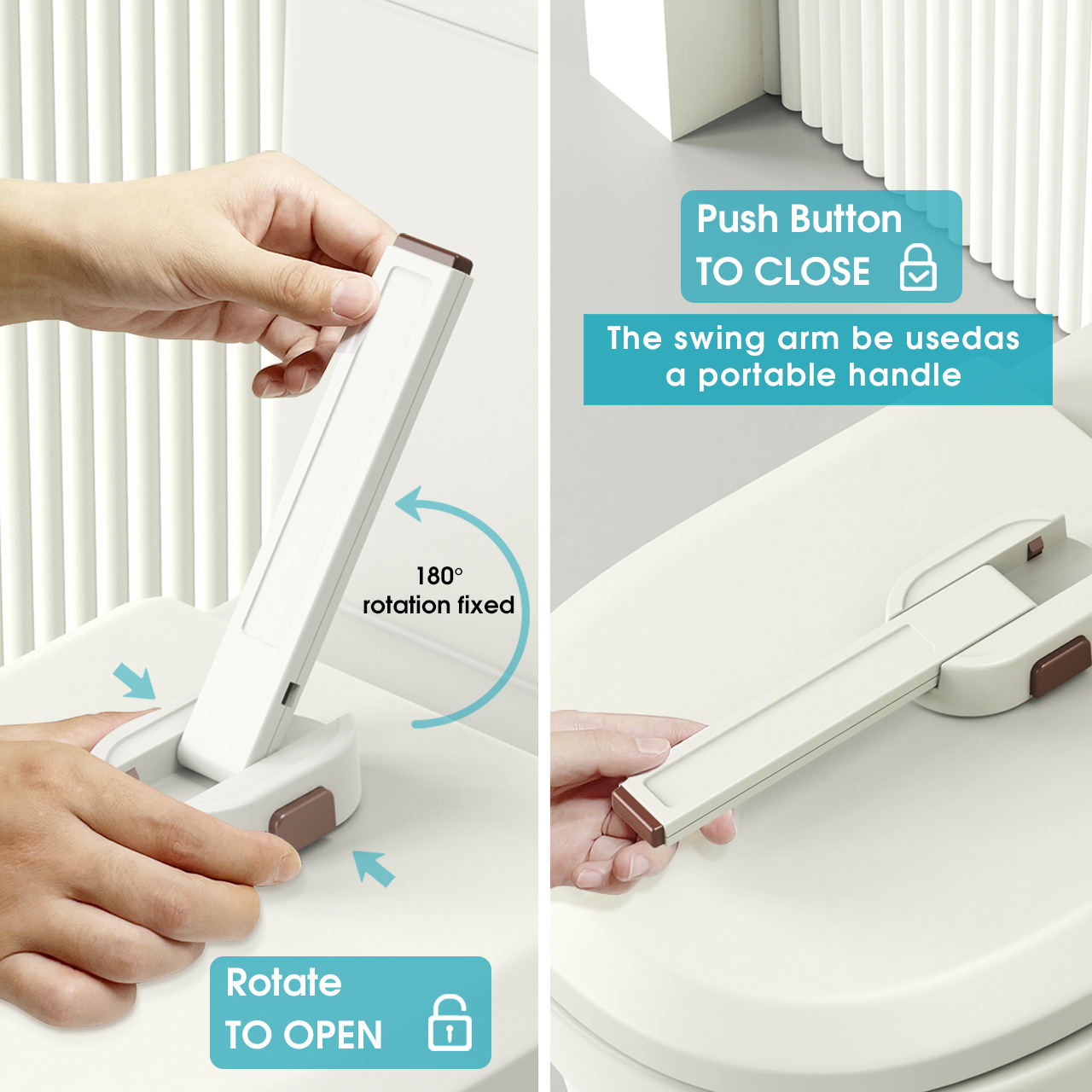 Looktosee cerradura del inodoro bebé anti-abierto cerradura de la tapa del inodoro gato y perro anti-abierto cerradura de seguridad para niños