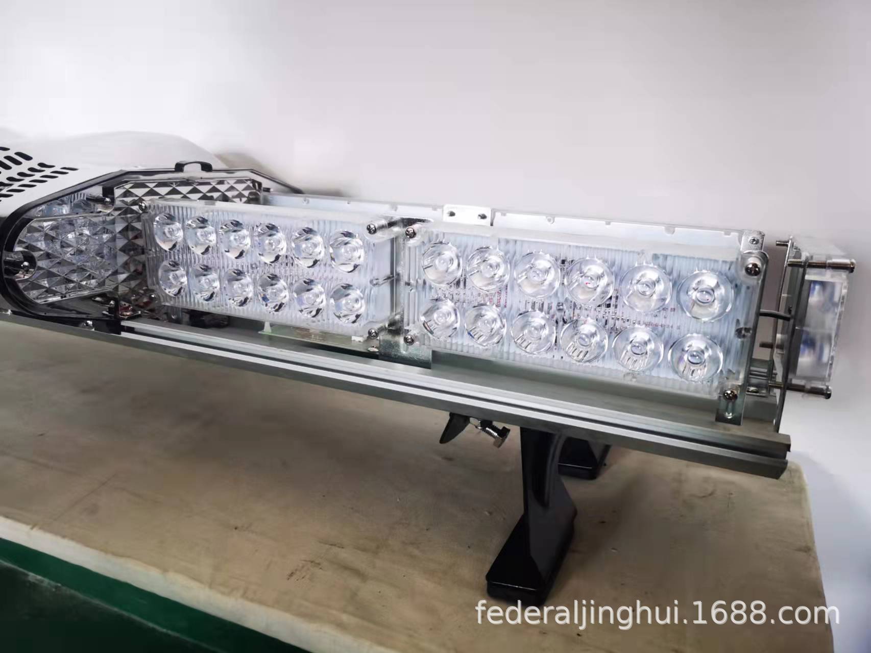 High-power long-row warning strobe light 1.05m Strobe signal light + horn + recording alarm 420R39
