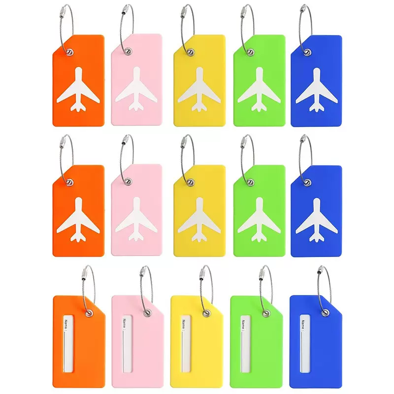 热卖多色硅胶行李吊登机式托挂旅行行李箱防丢标识姓名挂件行李牌