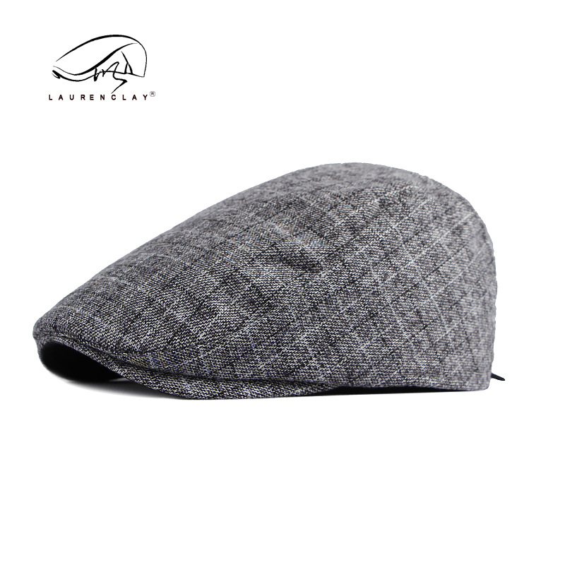 Otoño e Invierno nuevo japonés acolchado boina caliente retro británico de los hombres enarboló Cap Plaid moda sombrero delantero mujeres