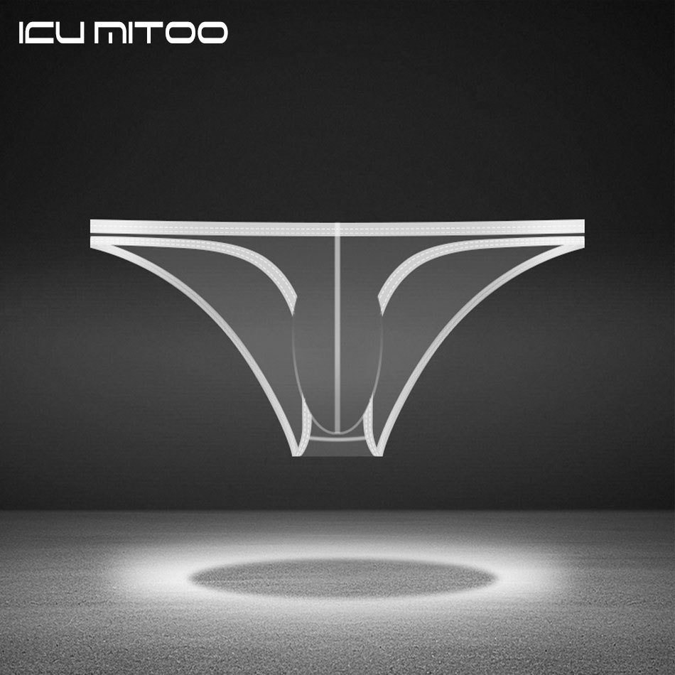 See-Through Sexy Mesh Men's Underwear Breathable Briefs Low-Waist 2025 New Style Comfortable Fully Transparent Seamless Invisible