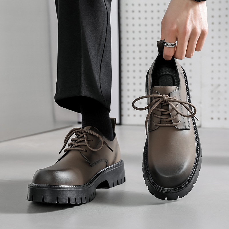 Leather Shoes Men's 2023 New Spring Casual Business Dress British Handsome Low cut Martin Boots 4135-R_voghion.com