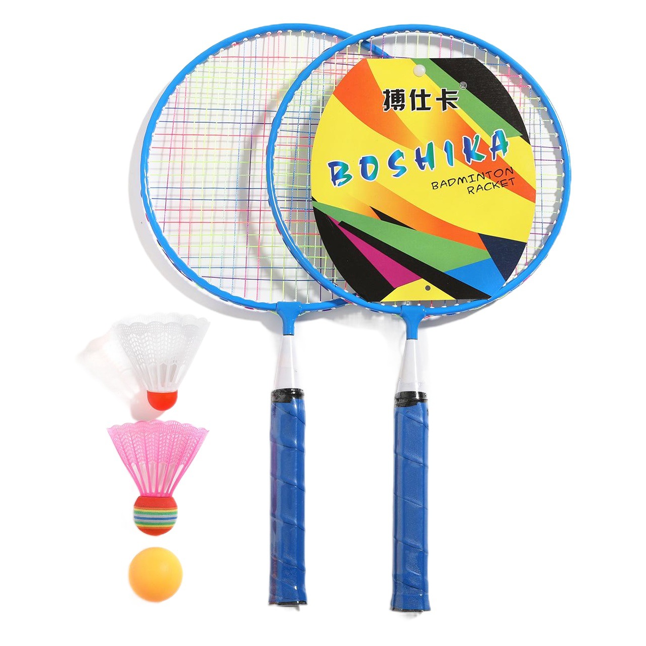Raqueta de bádminton para niños Boshika, juegos de deportes de entretenimiento al aire libre de dibujos animados, juguetes para padres e hijos, raqueta de bádminton