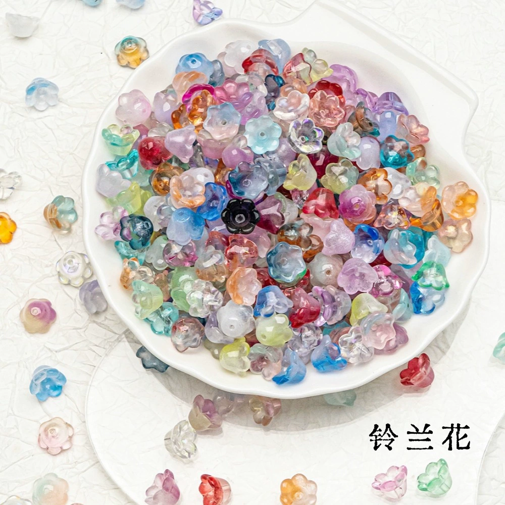 Стеклянные элементы декора 7x12 мм в форме лилии-одуванчика для рукоделия: аксессуары для заколок, браслетов, подвесок для автомобиля, серег, украшений для волос, материалы для бисероплетения