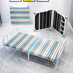 Folding Bed for Nap, Single Bed for Home Office, Simple Companion Rental Portable Wrought Iron Folding Bed