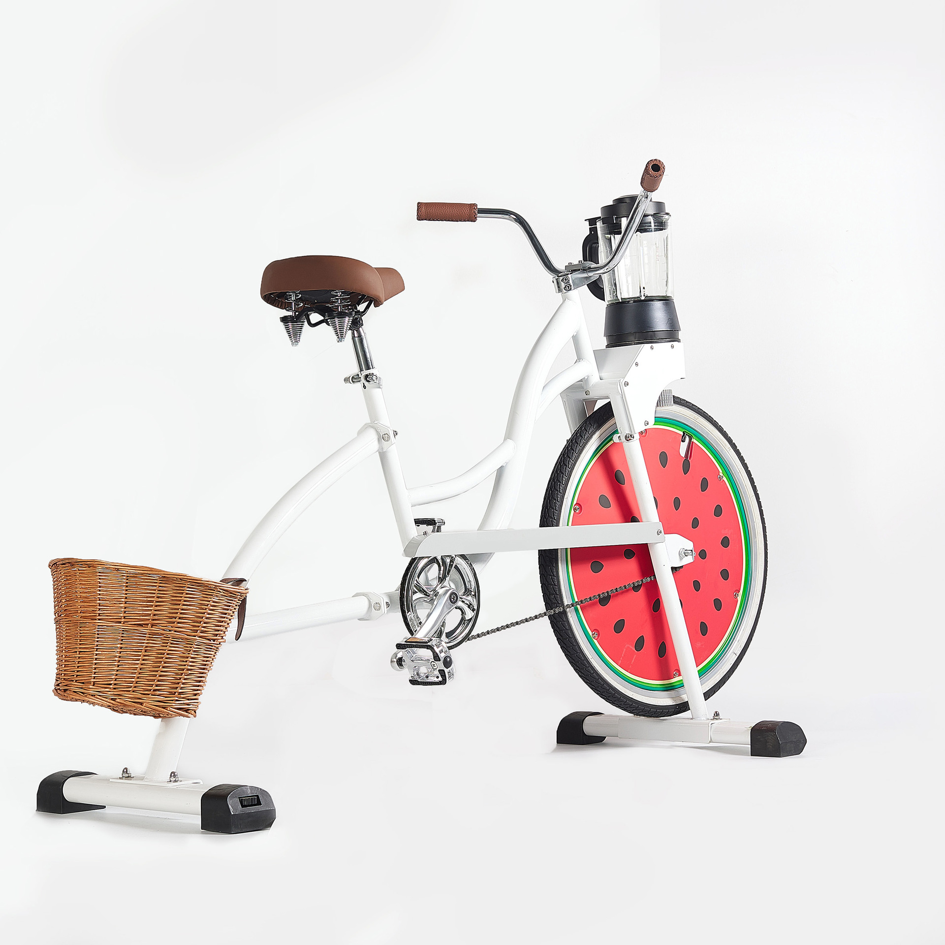 易喜EXI设备跨境工厂暖场沙冰机白色装置一体水果榨汁机