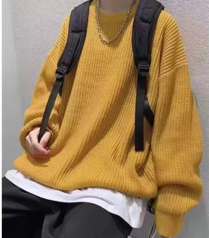 怠惰なセーターの男性の多色は秋冬の大きいサイズのニットの丸首のカップルのゆったりしている底のセーターのセーターのセーターのセーター|undefined
