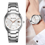 沃力仕情侣手表 防水日历商务男表女士钢带手表潮流学生手表批发