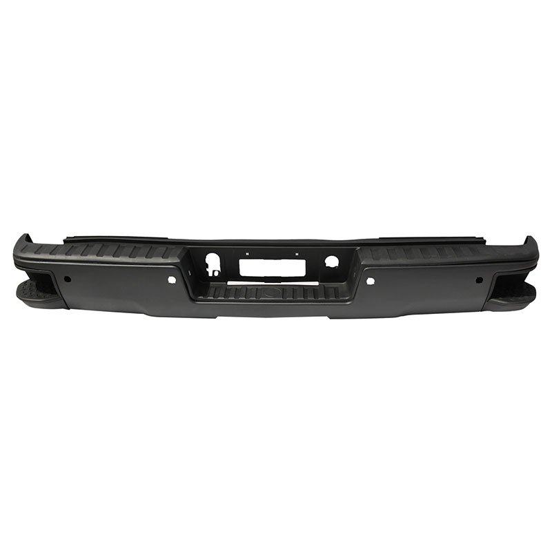 Aplicable a Chevrolet 14 - 18 Silverado parachoques traseros Solode original negro con agujeros de radar
