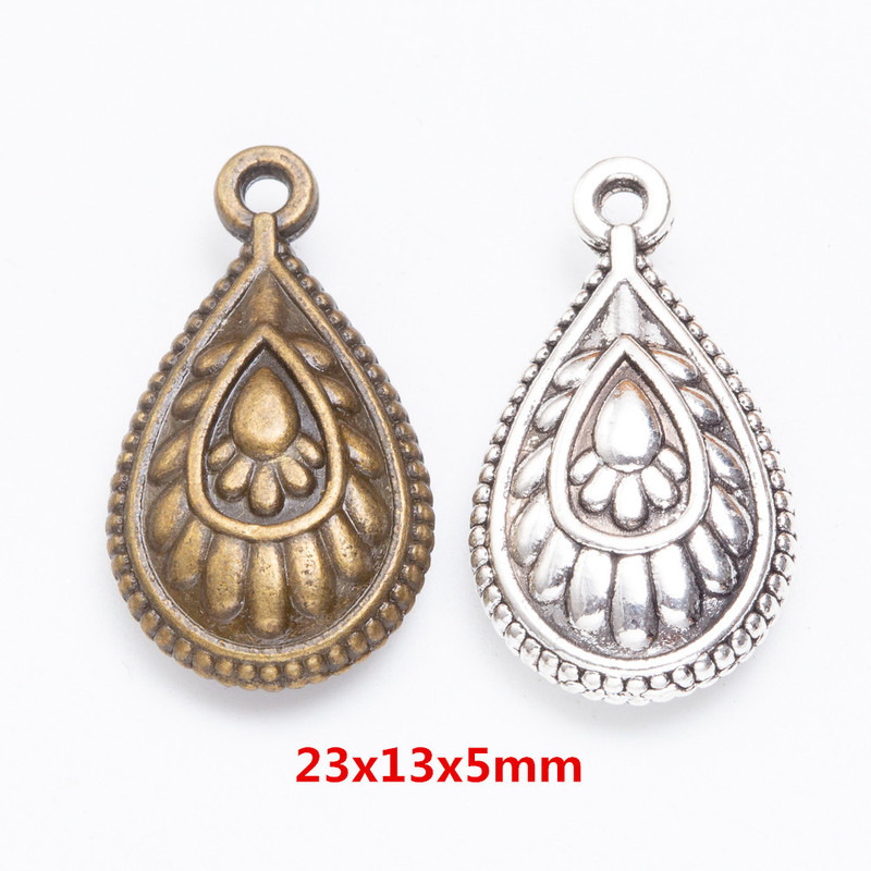 DIY jewelry accessories retro zinc alloy peacock feather water drop pendant foreign trade ebay hot 3576