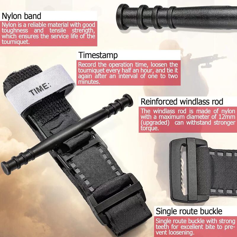 CAT tourniquet outdoor rescue equipment one-handed operation artery first aid combat spinning tourniquet