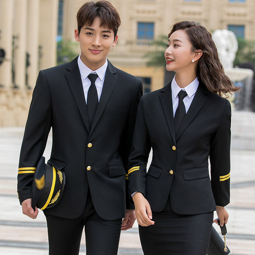 Aviation school uniforms, pilots, captains, hotel managers work clothes, security guards, railway stewards, flight attendant uniforms, autumn