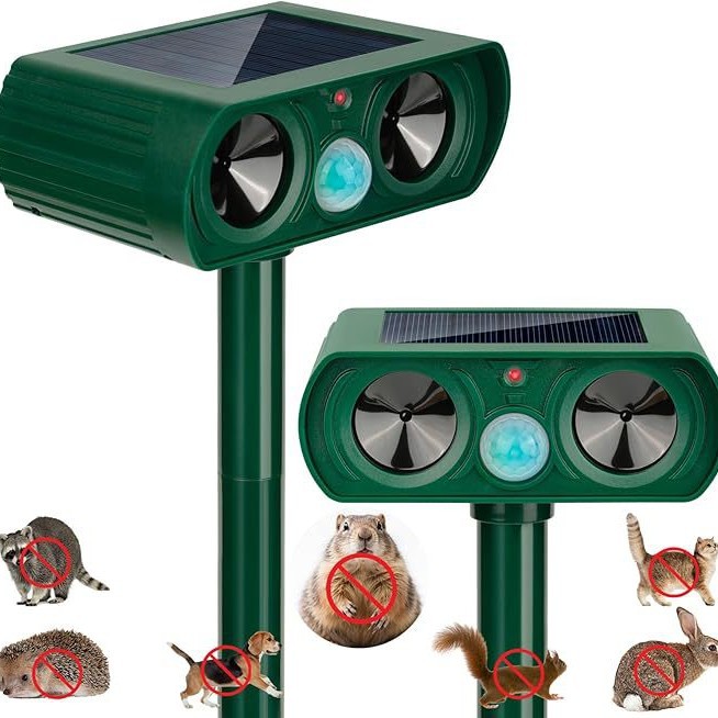 Repelente ultrasónico para ratones, repelente de animales con energía solar, repelente de animales para exteriores, repelente de pájaros, repelente de serpientes, repelente de mosquitos
