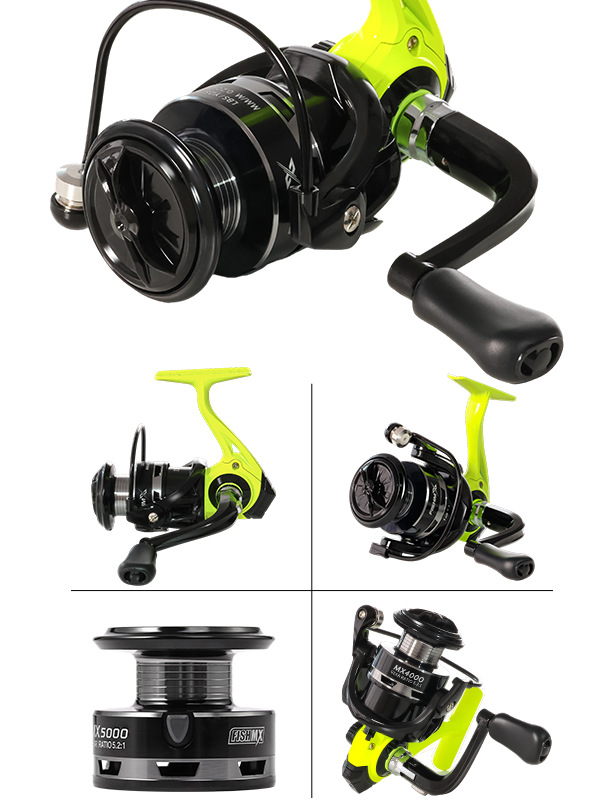 Yongshun fishMX no brecha rueda giratoria 13 + 1 rueda de pesca cabeza rueda de pesca carrete carretera rueda asiática rueda de largo alcance