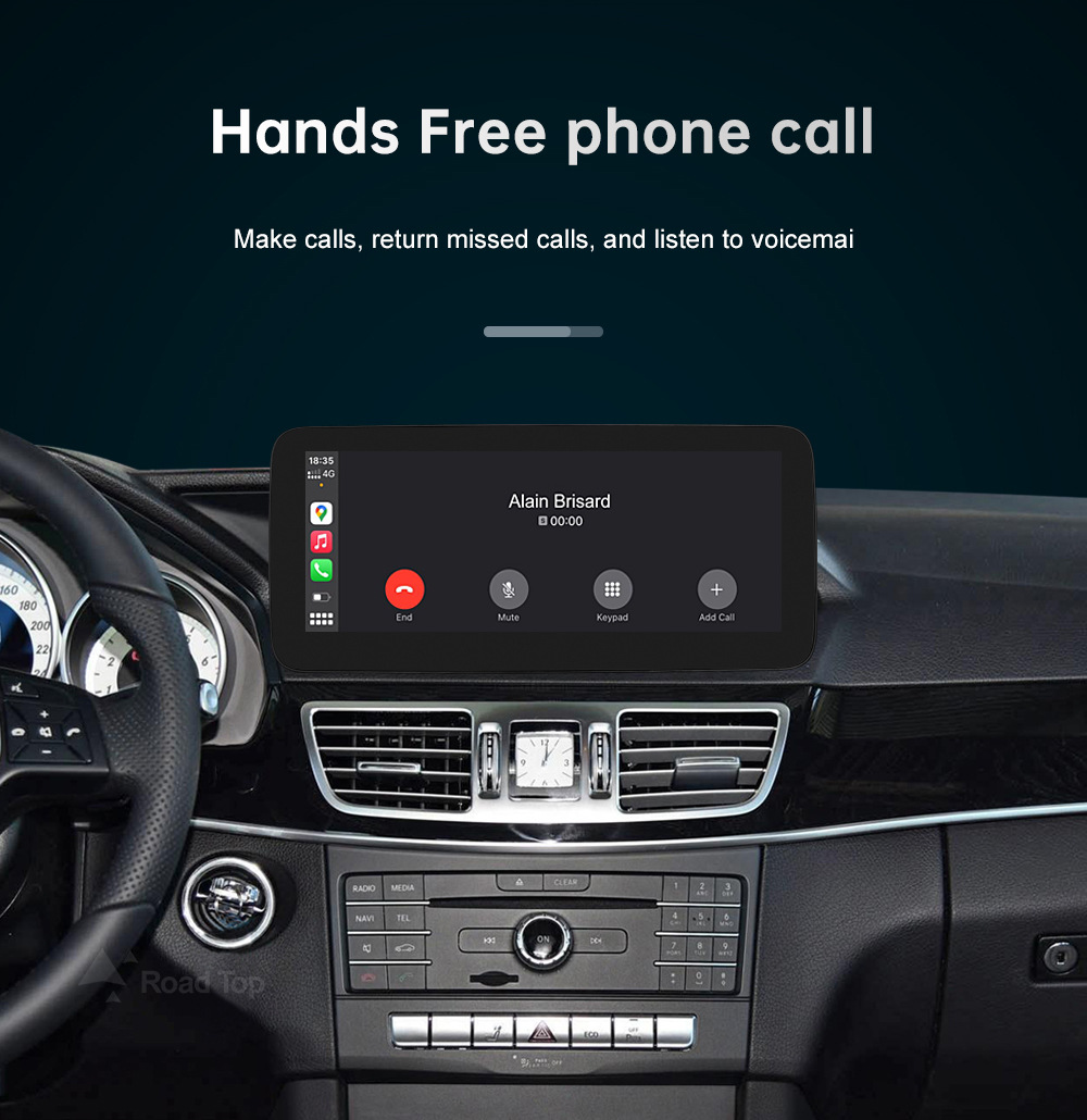 RoadTop wireless CarPlay screen for Mercedes-Benz E-Class NTG4.0/4.5/5.0 display