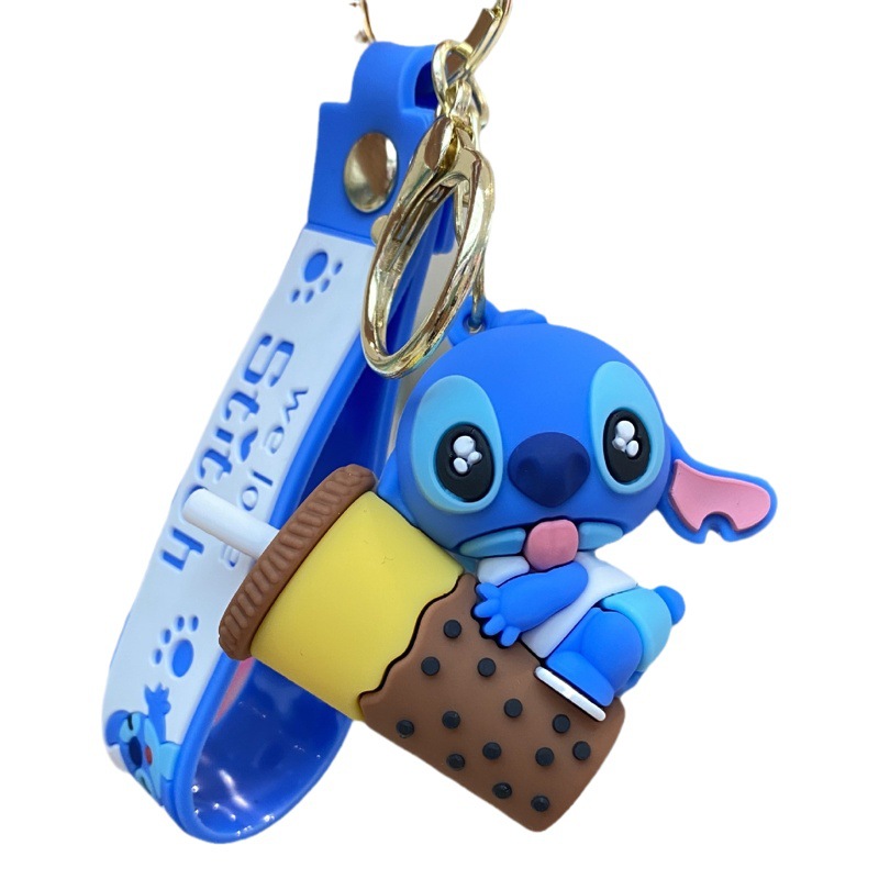 Cartoon Q versión puntada llavero moda fresco lindo colgante bebé captura máquina muñeca pareja pequeño regalo al por mayor