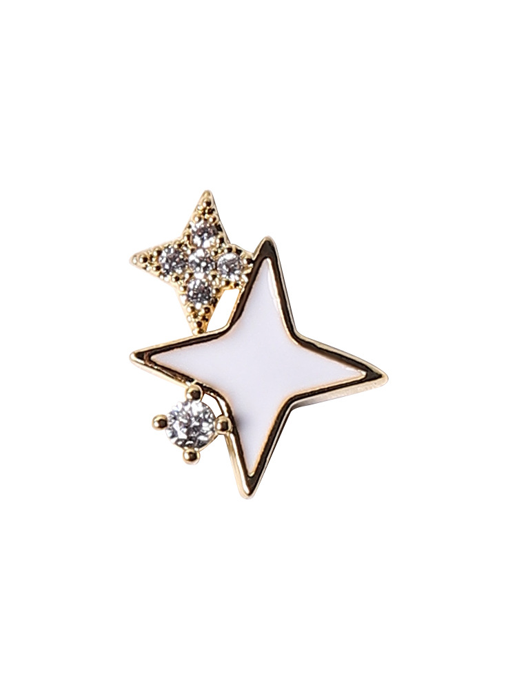 Nueva luz de la celebridad Internet lujo circón Super Flash Perla Cadena amor mariposa colgante uñas Oro Cielo Estrellado Estrella Diamantes