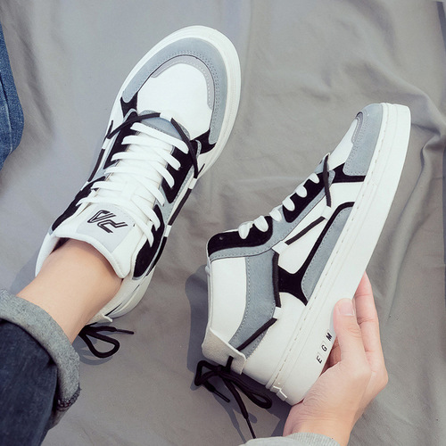 Summer New Release High-Top Canvas Fashion Men's Shoes Trendy, Versatile Casual Sports Sneakers and White Canvas Shoes