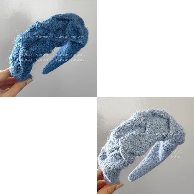 Hong Kong style retro headband-blue + haze blue
