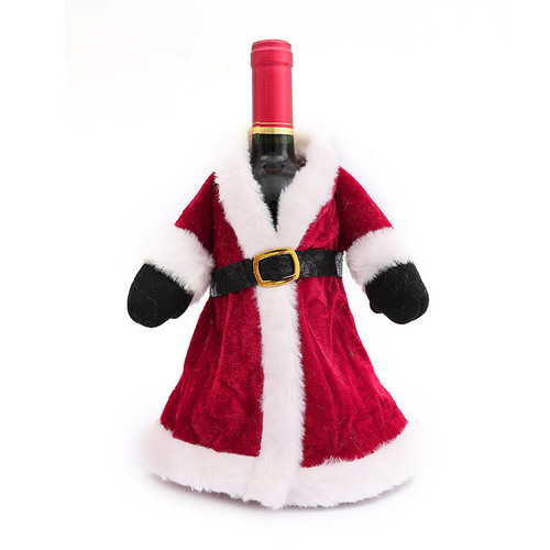 New Product Christmas Decorative Skirts Gowns Wine Bottle Covers Creative Christmas Red Wine Covers Home Dining Table Decorations