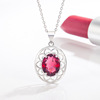 wish Best Sellers Hollow Emerald Pendant Europe and America temperament Diamond Rose red crystal Necklace fashion jewelry