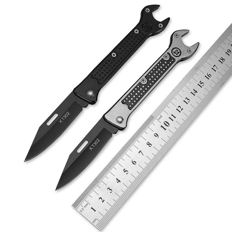 创意扳手户外小刀多功能折叠刀不锈钢水果刀野外求生刀野营刀具