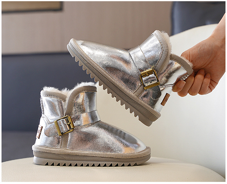 Scarponi da neve per bambini in pelle bovina impermeabili di alta qualità, stivaletti per bambini e bambine, scarpe in morbido cotone ispessito,_voghion.com