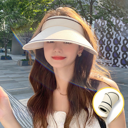 Sun Protection Hat Women's Open-Top Foldable Sun Hat Summer UV Protection Wide Brim Women's Model Sunshade Hat Wholesale