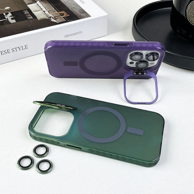 Carcasa para iPhone 16 con Diseño IMD de Colores Cambiantes y Deslumbrantes, Soporte Metálico para Lente de Apple 17 Pro, Atracción Magnética 15