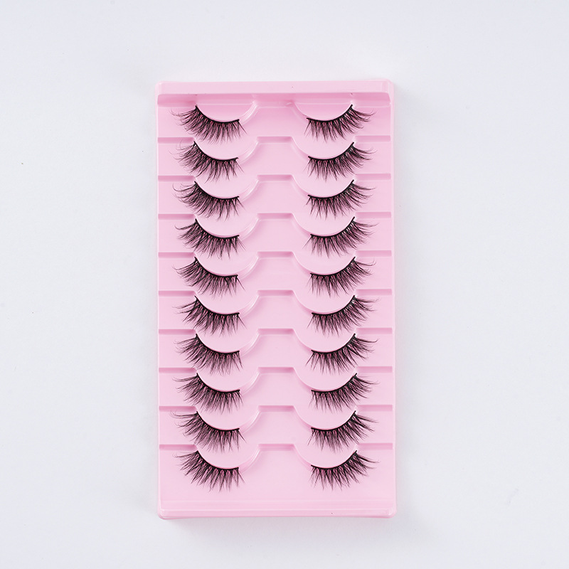 Pestañas postizas de diablo insertadas a mano natural grueso suave par de pelo de hadas Injerto de pestañas de dibujos animados al por mayor