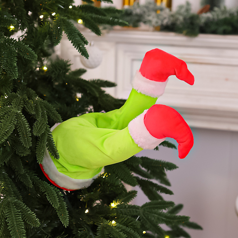 クリスマスツリーペンダントスイングと揺れの装飾品クリスマス装飾シーンレイアウト電動サンタクロースドリルツリー|undefined