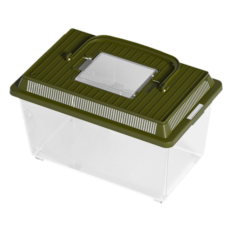Outdoor insect container with lid turtle jar plastic household fish tank small and medium-sized portable household feeding box