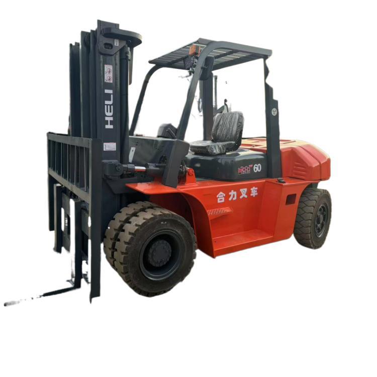 Exportación de comercio exterior de segunda mano de 6 toneladas de carretilla elevadora diesel lateral accesorios giratorios