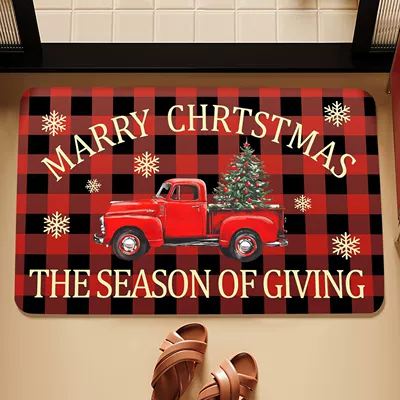 Cross-Border Amazon Christmas Truck Bathroom Toilet Diatom Mud Absorbent Non-Slip Floor Mat Stain-Resistant Entrance Door Mat (Avtomobil döşəmə paspasları) - love-no-25-4060cm-new-diatom-mud