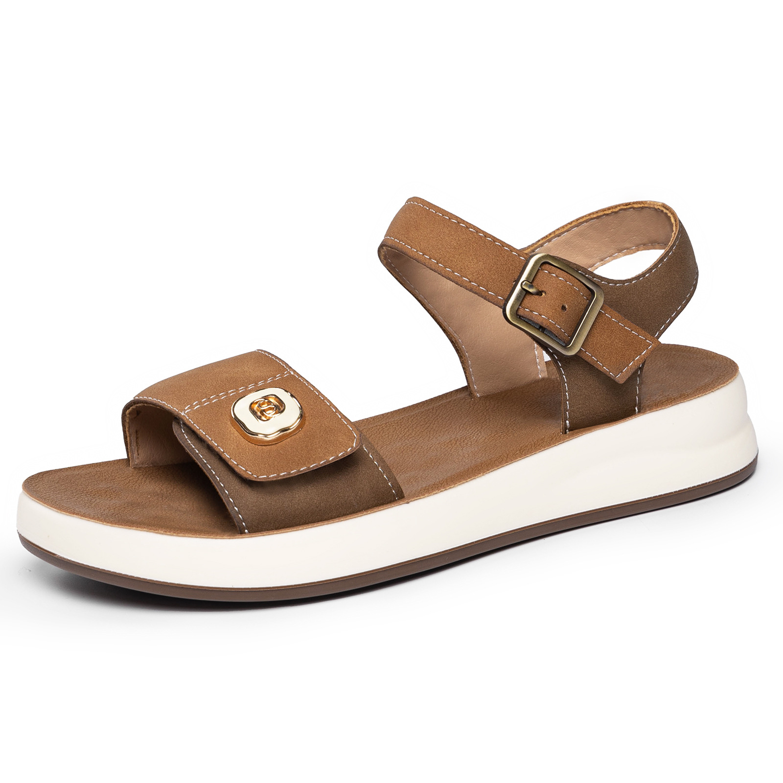 2026 nuevas sandalias de mujer con suela gruesa zapatos de mujer transpirables zapatos deportivos casuales zapatos de playa estudiantes al por mayor
