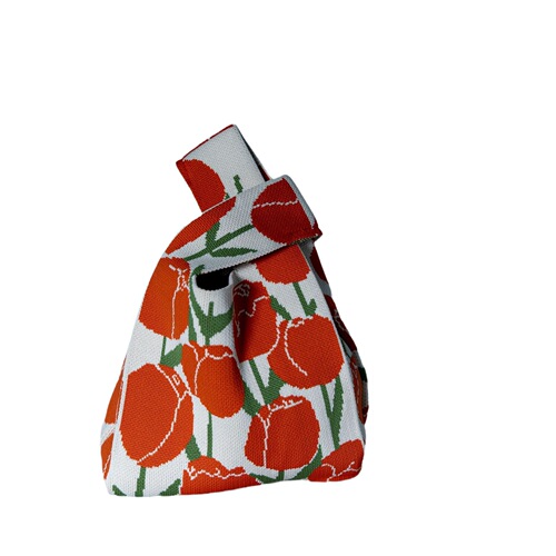 Ins Handbag Knit Bag Casual Women's Bag Shoulder Bag Bucket Bag Versatile Tote Bag Woven Bag For Women