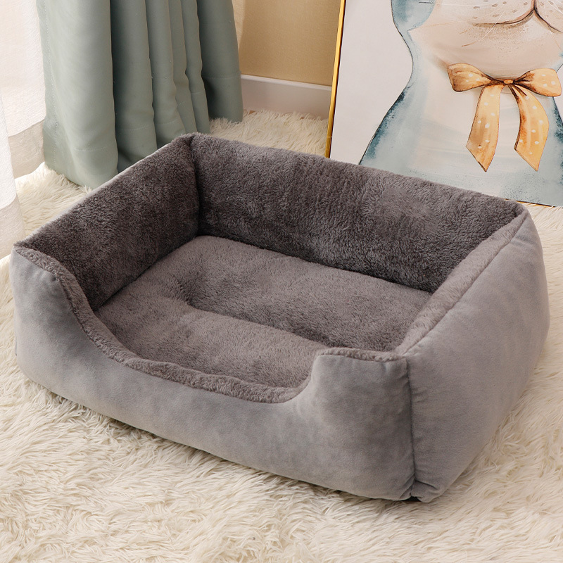 Xs-43*32cm recommended for use within 1.0kg / Thickened warm square nest-gentleman gray