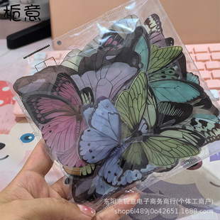 Gardenia PVC butterfly creative modeling accessories bouquet simulation butterfly flower packaging felt wall diy decoration