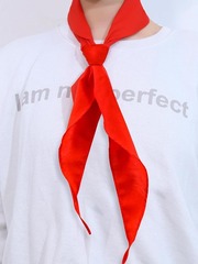 Red Ribbon Primary School Pure Cotton General Children All-cotton Standard Satin Fabric Cotton Silk Fabric Silk 1.2 Meters Satin 1-3 Years