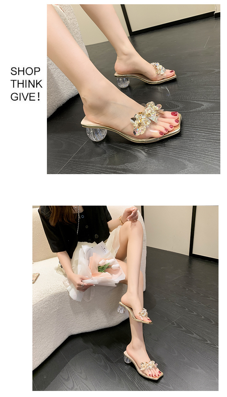 Women's Commute Floral Square Toe Open Toe Fashion Sandals display picture 3